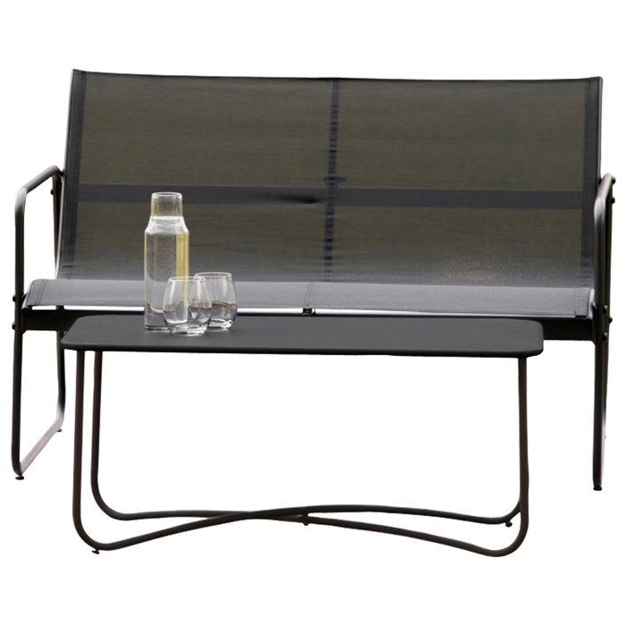 Outfit Muebles de Jardín 4 Piezas en Negro, Metal Outfit Muebles de Jardín 4 Piezas en Negro, Metal