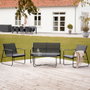 Outfit Muebles de Jardín 4 Piezas en Negro, Metal