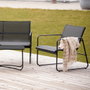 Outfit Muebles de Jardín 4 Piezas en Negro, Metal