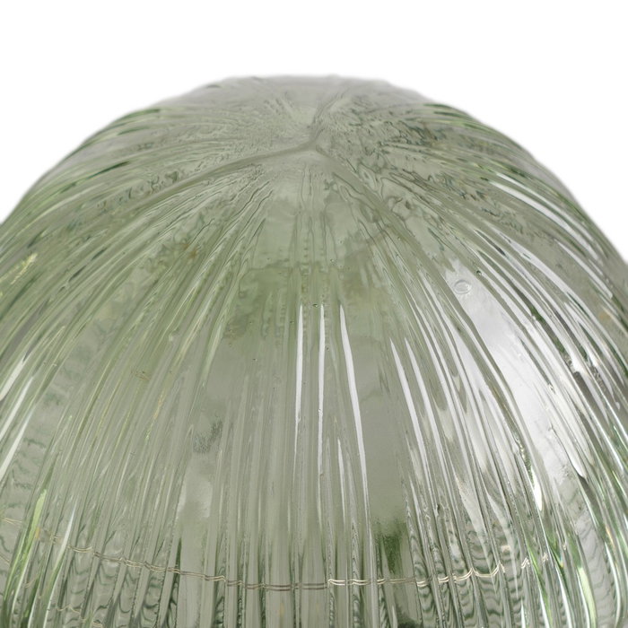 Figura con Luz Seta Verde Cristal 12,50 X 12,50 X 15 cm (Set de 3)