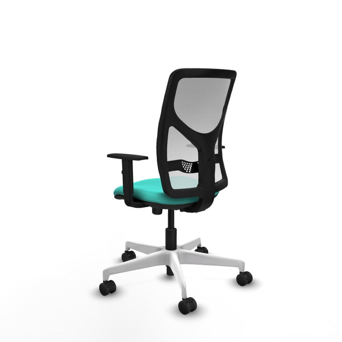 PIQUERAS Y CRESPO Silla de oficina Motilla Turquesa y Blanco con mecanismo Sincro PIQUERAS Y CRESPO Silla de oficina Motilla Turquesa y Blanco con mecanismo Sincro