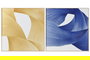 DKD Home Decor Cuadro Moderno Azul Amarillo 120 x 120 x 3.5 cm (2 Unidades)