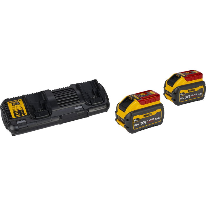 DeWALT DCB132X2 FlexVolt-Starter Set con 2 baterías de 54V y cargador dual DeWALT DCB132X2 FlexVolt-Starter Set con 2 baterías de 54V y cargador dual