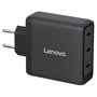 Lenovo 40AW100BEU Cargador Multi-puerto USB-C 100W GaN Negro con Cable de 1,8 m