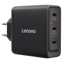 Lenovo 40AW100BEU Cargador Multi-puerto USB-C 100W GaN Negro con Cable de 1,8 m