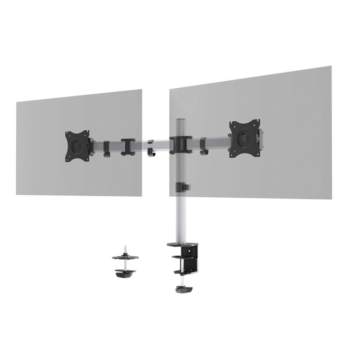 Durable 509523 Soporte para 2 Monitores Articulado Plata Durable 509523 Soporte para 2 Monitores Articulado Plata