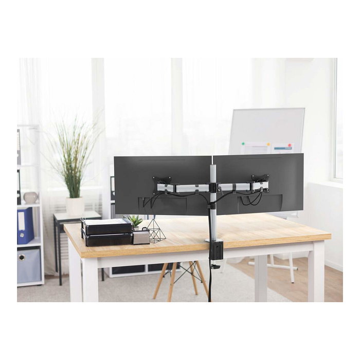 Durable 509523 Soporte para 2 Monitores Articulado Plata Durable 509523 Soporte para 2 Monitores Articulado Plata