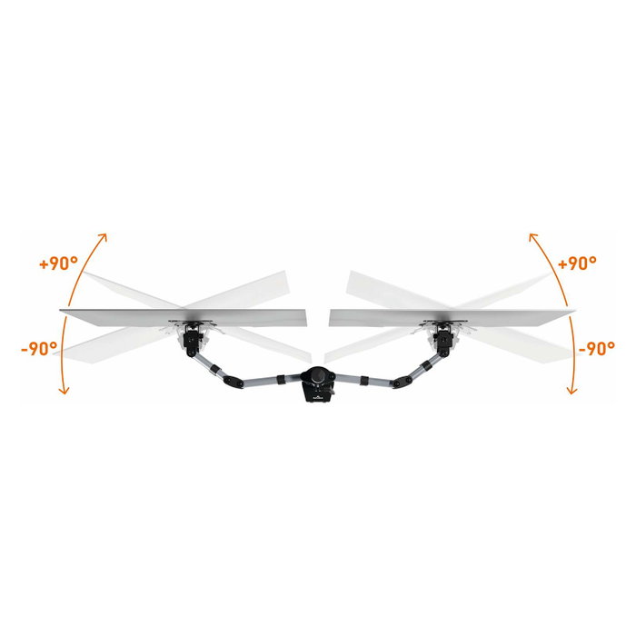 Durable 509523 Soporte para 2 Monitores Articulado Plata Durable 509523 Soporte para 2 Monitores Articulado Plata