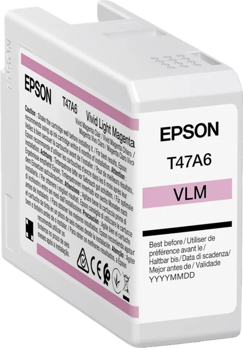 Epson Cartucho de Tinta UltraChrome Pro10 Vivid Light Magenta T47A6 50ml Epson Cartucho de Tinta UltraChrome Pro10 Vivid Light Magenta T47A6 50ml