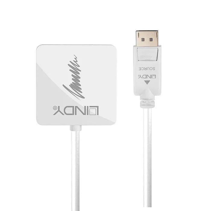 Lindy 41028 Adaptador DisplayPort a HDMI, VGA (D-Sub) y DVI-D - DisplayPort Macho a HDMI/VGA/DVI-D Hembra - Resolución 4K UHD 3840x2160 Píxeles - Negro