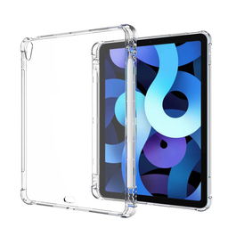 eSTUFF Funda a prueba de golpes para iPad Air 5/4 10.9 Transparente Suave TPU con soporte para lápiz