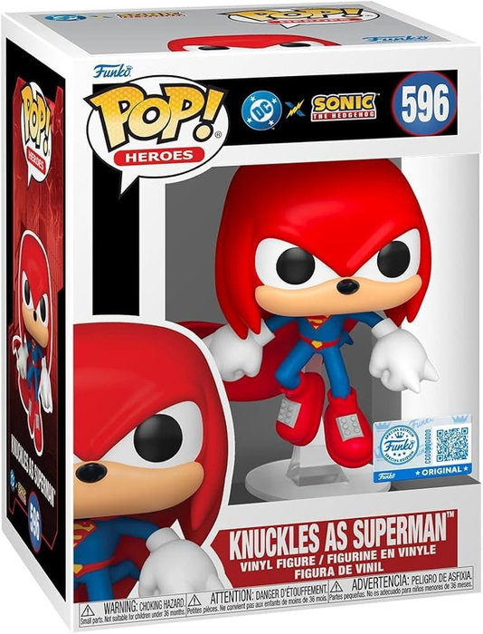 DC x Sonic the Hedgehog POP! Heroes Vinyl Figura Knuckles as Superman 9 cm