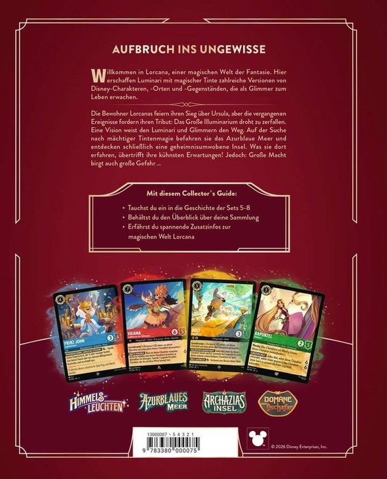 Disney Lorcana TCG Libro La Guía Oficial del Coleccionista: Sets 5-8 *Edición Alemán*