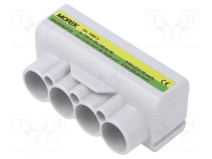 MOREK SLT50 Bloque de Distribución de 4 Pines y 1kV MOREK SLT50 Bloque de Distribución de 4 Pines y 1kV