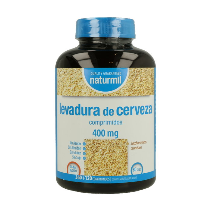 Naturmil Levadura de Cerveza 400mg 480 comprimidos Naturmil Levadura de Cerveza 400mg 480 comprimidos