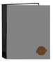 Carpeta de anillas BlackFit8 Old school Negro Gris A4 27 x 33 x 6 cm