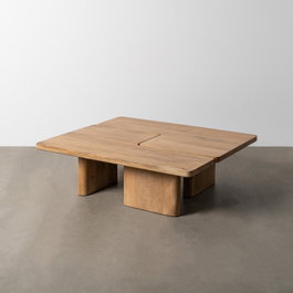 Ixia Pack de 2 Mesas de Centro Asana Madera de Mango Natural 120x70x36 cm