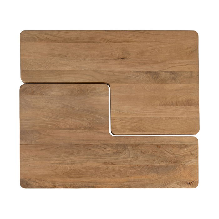 S/2 Mesa Centro Natural Madera de Mango 120 X 70 X 36 cm