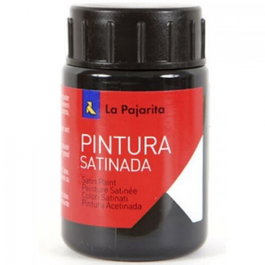LA PAJARITA Pack de 6 botes de pintura satinada negra base látex de 35 ml