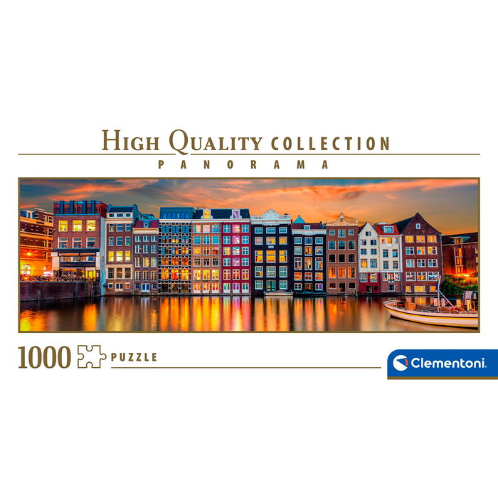 Clementoni Puzzle 1000 Piezas 39838 Bright Amsterdam para Adultos (+14 años) - 98x33 cm