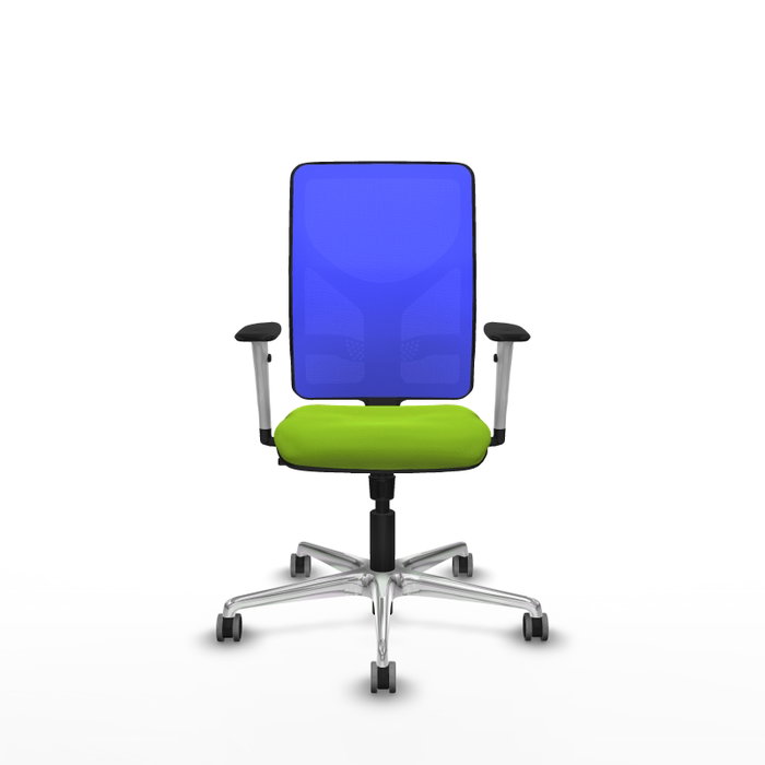 PIQUERAS Y CRESPO Silla de oficina Motilla con mecanismo Sincro, Pistacho y Azul