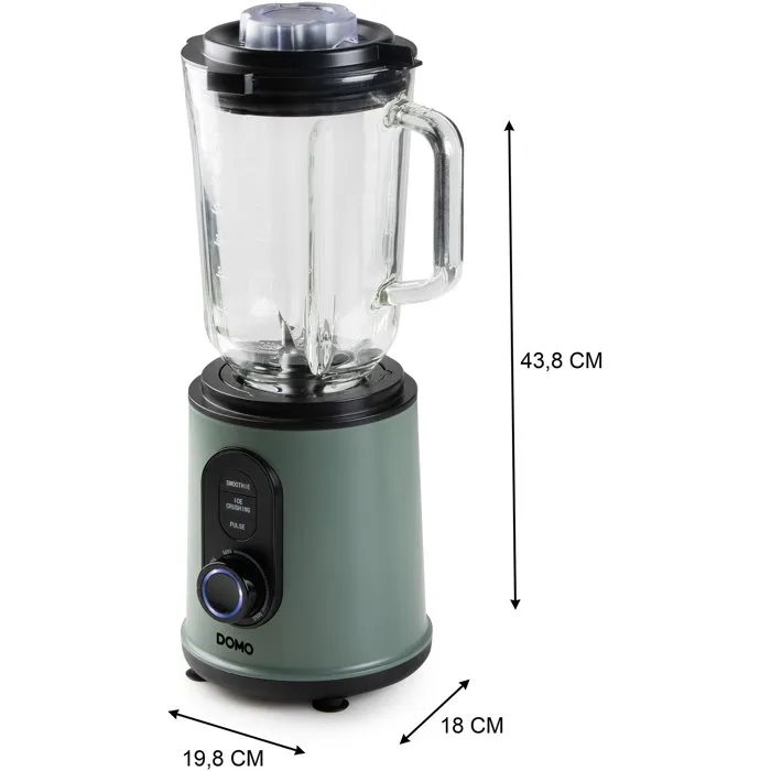Domo Licuadora 2 en 1 DO734BL - 800 W - Color Verde