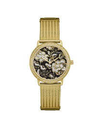 Guess W0822L2 con caja dorada y esfera negra