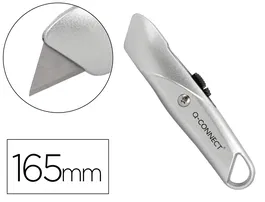 Q-connect XD-53 Cúter Metálico Ancho Retráctil con Bloqueo, Cuchilla 18 mm, 1 Unidad
