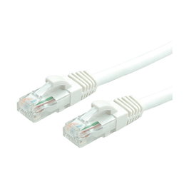 VALUE 21.99.1036 - Cable de Red Patch Cat6 Clase E UTP LSOH Blanco 1 m, Conectores RJ-45 Macho Chapados en Oro