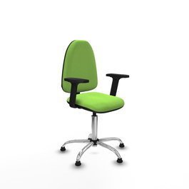 PIQUERAS Y CRESPO Silla de oficina Aýna color Pistacho con Base cromada