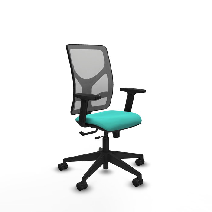 PIQUERAS Y CRESPO Silla de oficina Motilla Turquesa y Gris PIQUERAS Y CRESPO Silla de oficina Motilla Turquesa y Gris