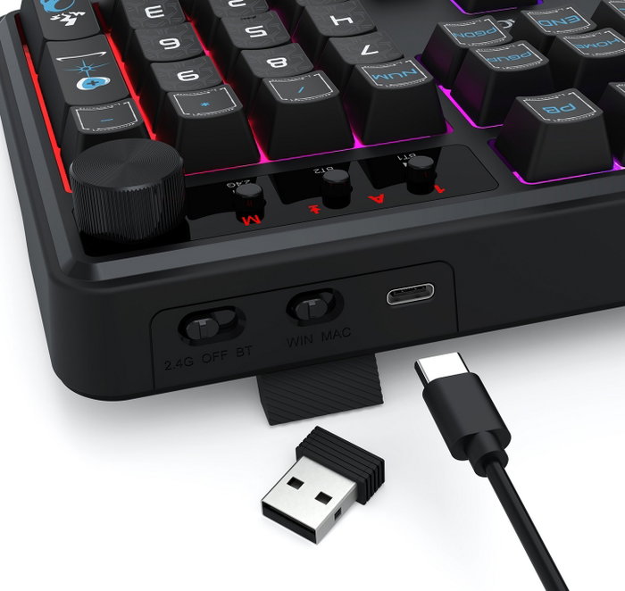 Redragon Volcano K526BB-WL Teclado Gaming Inalámbrico Negro RGB Redragon Volcano K526BB-WL Teclado Gaming Inalámbrico Negro RGB