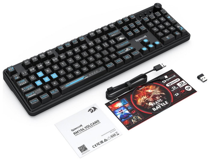 Redragon Volcano K526BB-WL Teclado Gaming Inalámbrico Negro RGB Redragon Volcano K526BB-WL Teclado Gaming Inalámbrico Negro RGB