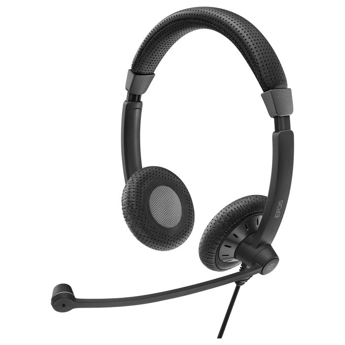 EPOS Impact SC 75 USB MS - Auriculares Supraaurales con Micrófono Boom, Cancelación de Ruido, Frecuencia 60-16000 Hz, Alámbrico, USB Tipo A, Diadema, Negro