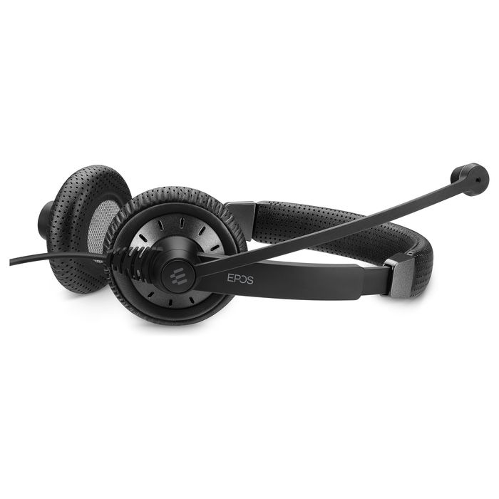 EPOS Impact SC 75 USB MS - Auriculares Supraaurales con Micrófono Boom, Cancelación de Ruido, Frecuencia 60-16000 Hz, Alámbrico, USB Tipo A, Diadema, Negro
