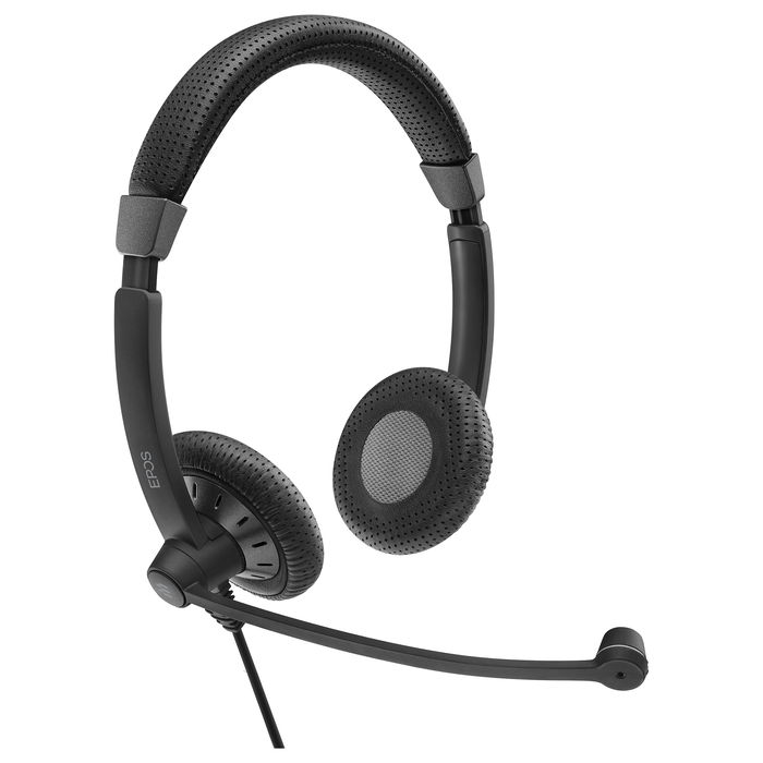 EPOS Impact SC 75 USB MS - Auriculares Supraaurales con Micrófono Boom, Cancelación de Ruido, Frecuencia 60-16000 Hz, Alámbrico, USB Tipo A, Diadema, Negro