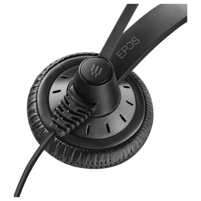 EPOS Impact SC 75 USB MS - Auriculares Supraaurales con Micrófono Boom, Cancelación de Ruido, Frecuencia 60-16000 Hz, Alámbrico, USB Tipo A, Diadema, Negro