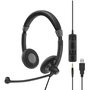 EPOS Impact SC 75 USB MS - Auriculares Supraaurales con Micrófono Boom, Cancelación de Ruido, Frecuencia 60-16000 Hz, Alámbrico, USB Tipo A, Diadema, Negro