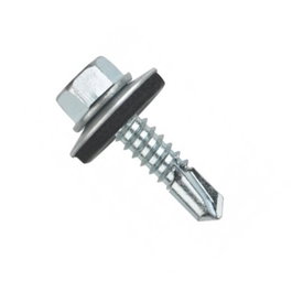 DUVER Tornillo autotaladrante DIN 7504-K rosca chapa 5.5 mm x 32 mm con arandela P-16