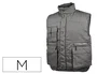 Deltaplus Chaleco multibolsillos con cremallera, cintura elástica y protección de riñones, Gris verde, Talla M