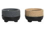 DKD Home Decor Set de 16 Velas de Cemento con 2% de Perfume, Beige y Azul