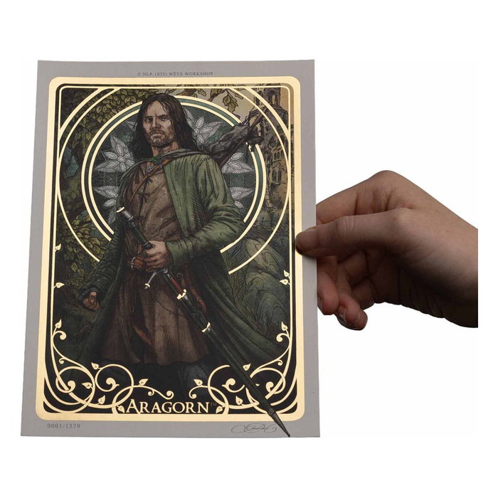 Weta Workshop El Señor de los Anillos Litografía Aragorn Art Card Edición Limitada Weta Workshop El Señor de los Anillos Litografía Aragorn Art Card Edición Limitada