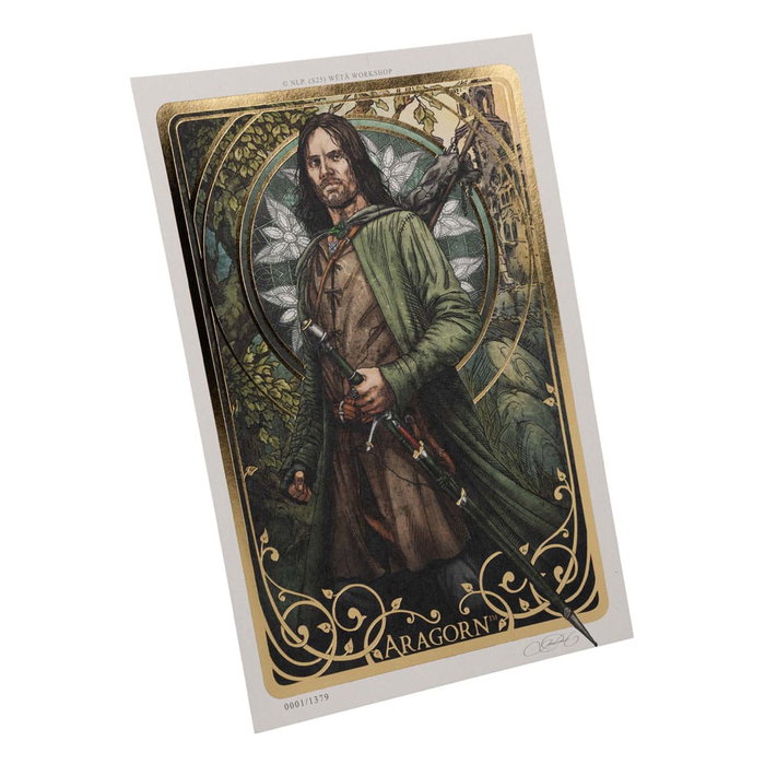 Weta Workshop El Señor de los Anillos Litografía Aragorn Art Card Edición Limitada Weta Workshop El Señor de los Anillos Litografía Aragorn Art Card Edición Limitada