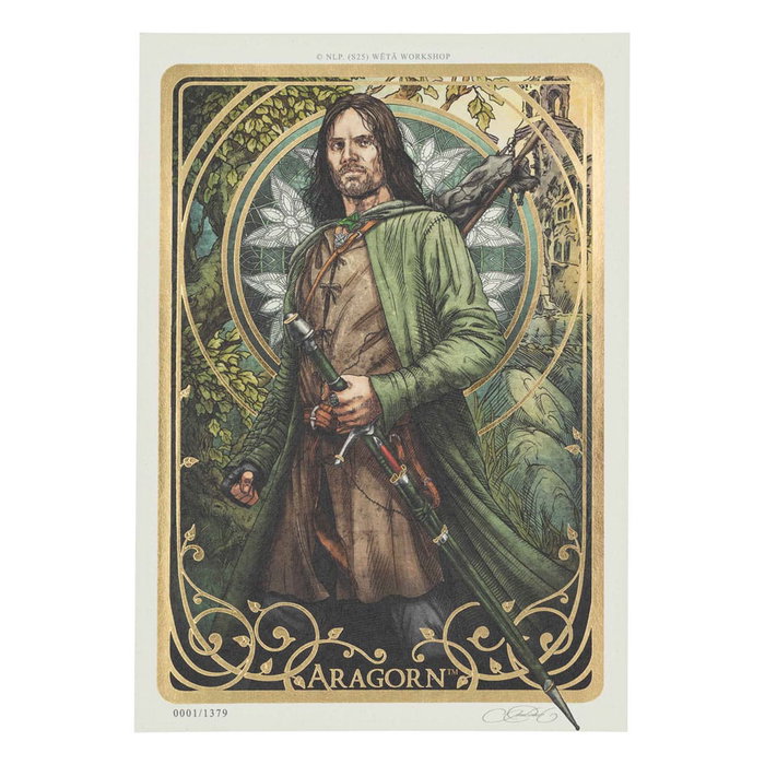 Weta Workshop El Señor de los Anillos Litografía Aragorn Art Card Edición Limitada Weta Workshop El Señor de los Anillos Litografía Aragorn Art Card Edición Limitada