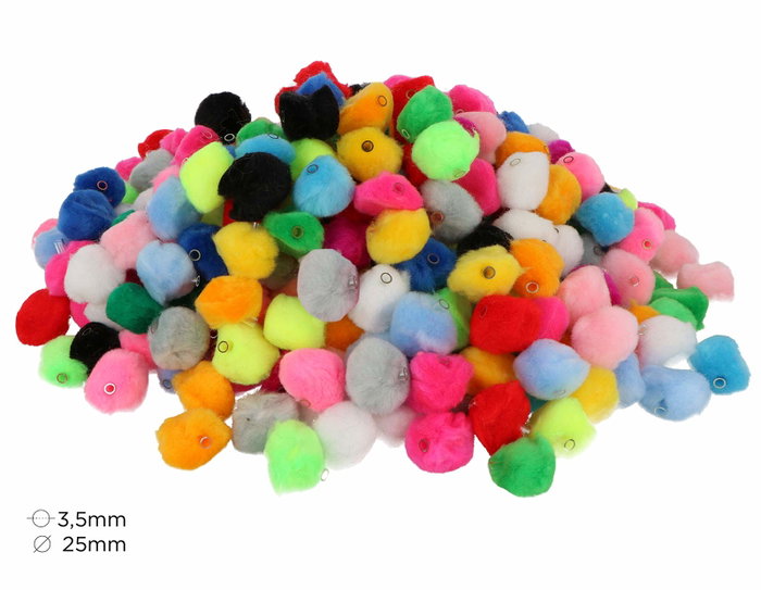 Innspiro Maxi Pack Pompones para enfilar colores surtidos 25mm 600u.