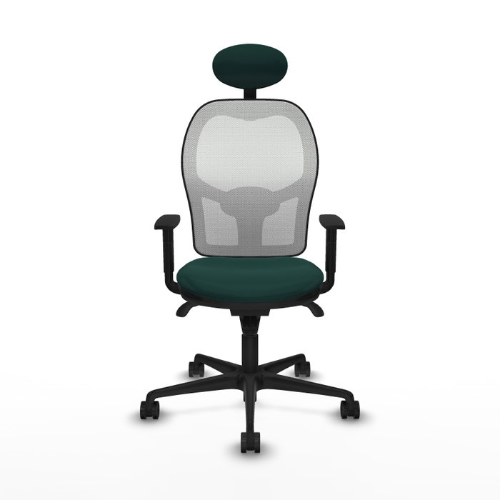 PIQUERAS Y CRESPO Silla de oficina Jorquera, Verde botella y Blanco PIQUERAS Y CRESPO Silla de oficina Jorquera, Verde botella y Blanco