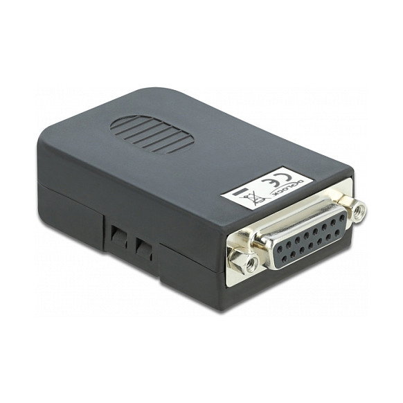 DeLOCK Adaptador D-Sub15 hembra a bloque de terminales 16 pines con carcasa 66569
