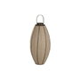DKD Home Decor Portavelas de Yute y Bambú Natural 40x40x93 cm