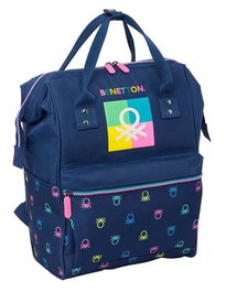 Mochila para Portátil Benetton Cool Azul marino 27 x 40 x 19 cm
