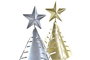 DKD Home Decor Portavelas Metal Cono Surtido Dorado y Plateado